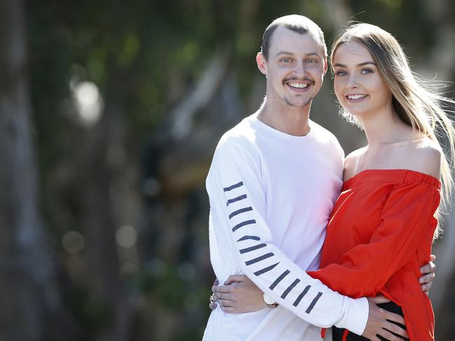 Jessy with girlfriend Bianca Moverley. Picture: David Caird