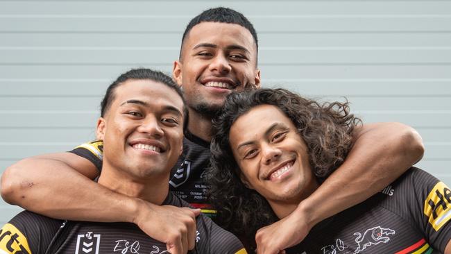 Brian To'o, Stephen Crichton and Jarome Luai. PICTURE: Brad Fleet