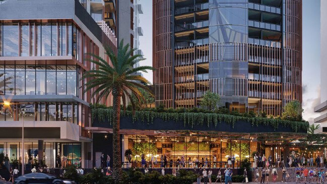 Artist impression of the retail precinct at Silk One.