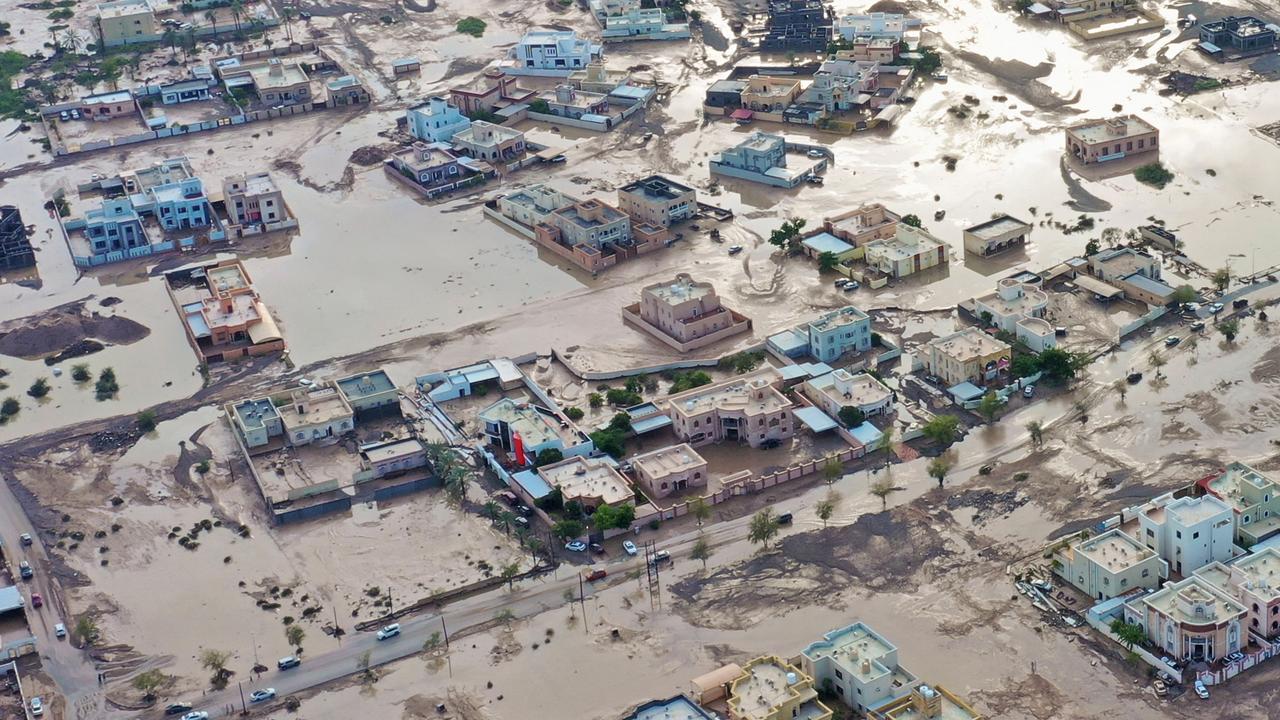 The aftermath of tropical Cyclone Shaheen in al-Khaburah city of al-Batinah region on October 4, 2021. Picture: Haitham Al-Shukairi/AFP