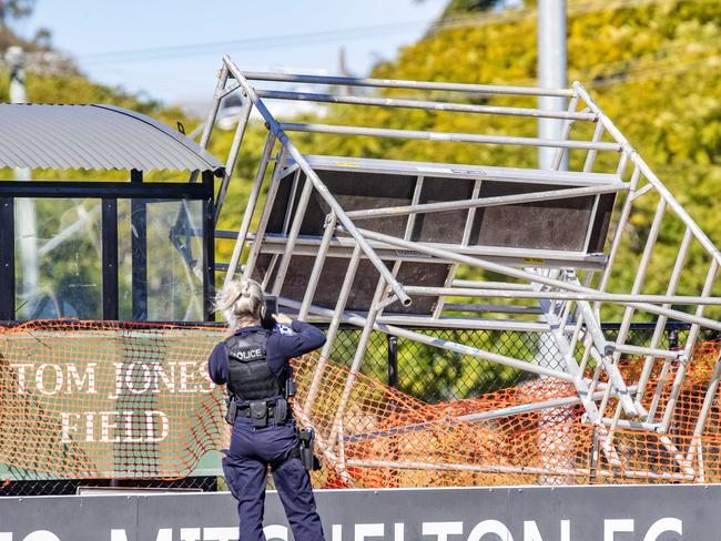 ‘Almighty bloody bang’: Moment dad crushed to death in scaffolding collapse