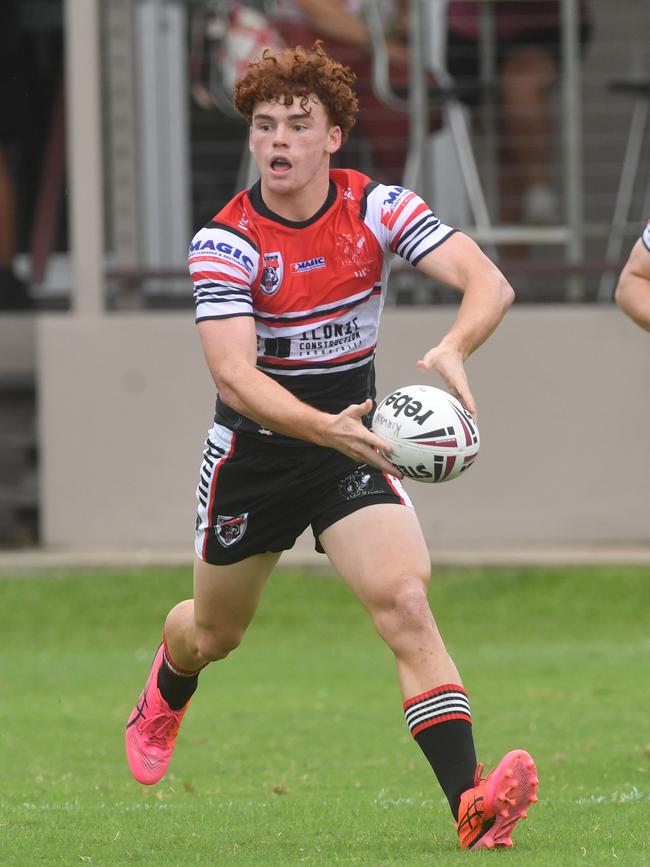 Kirwan High against Ignatius Park College in the Northern Schoolboys Under-18s trials at Brothers Rugby League Club in Townsville. Logan Brookes. Picture: Evan Morgan