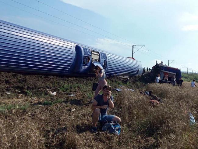 Ten people were killed and 73 injured on July 8 when a train packed with weekend passengers derailed in northwest Turkey. Picture: AFP Photo