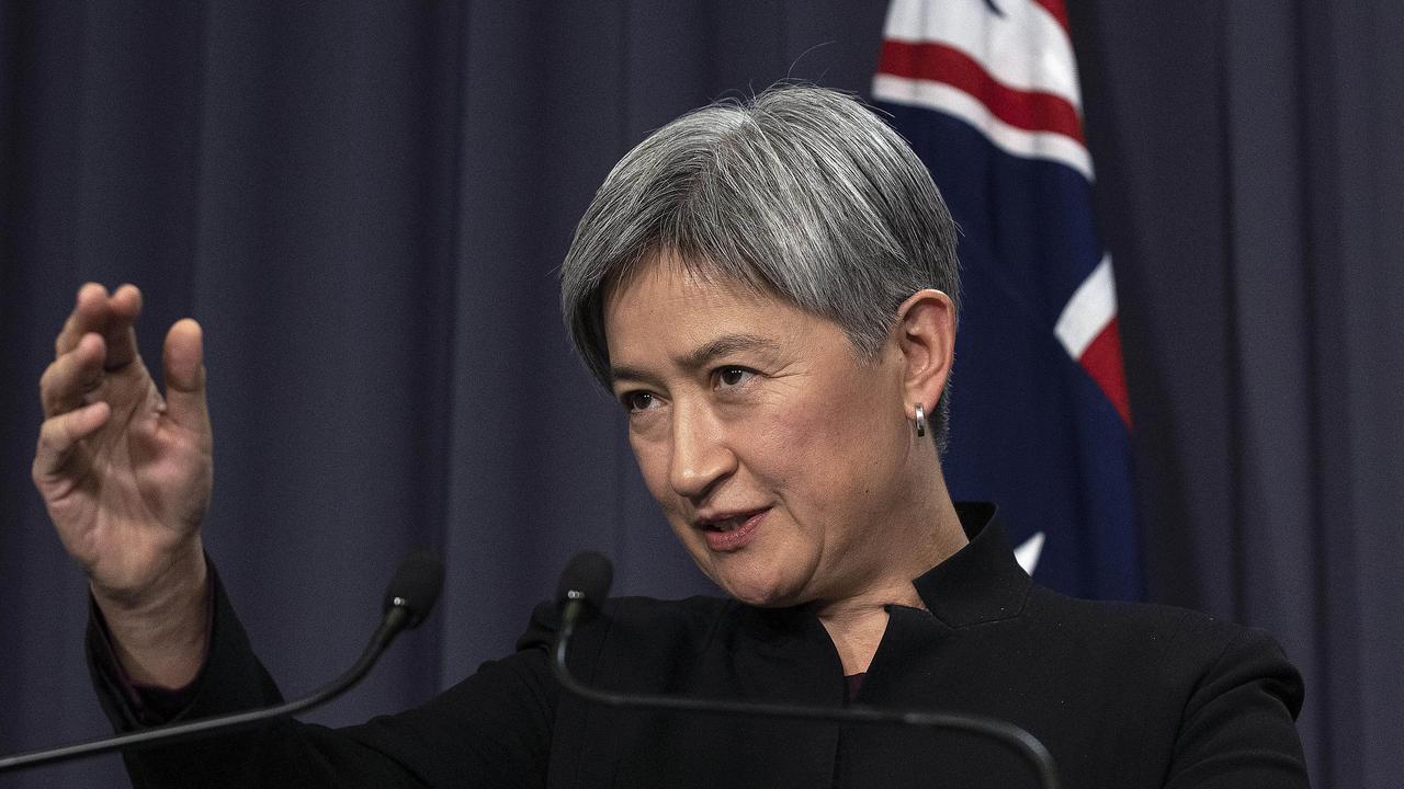 Foreign Minister Penny Wong blasted former prime minister Scott Morrison over his 2018 decision to formally recognise West Jerusalem as the capital of Israel. Picture: NCA NewsWire / Gary Ramage