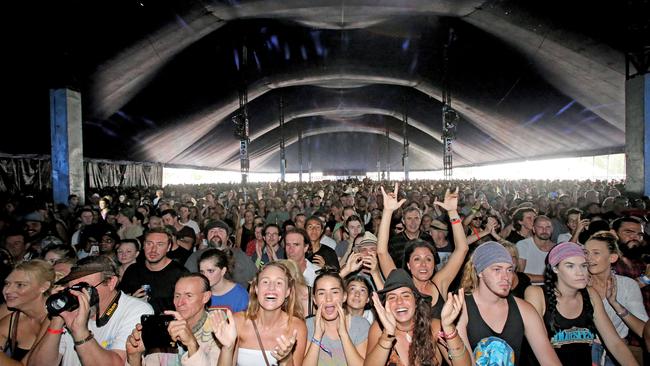 The crowd for Jimmy Cliff at the last Byron Bay Bluesfest. Picure: Luke Marsden.