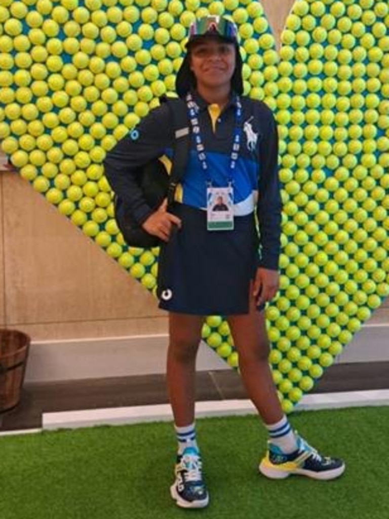 Mya Priest at the Australian Open. Picture: Tennis NT Facebook.