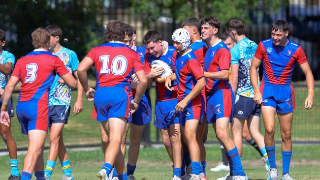 The 11-man Knights held on against the Titans. Picture: DC Sports Photography