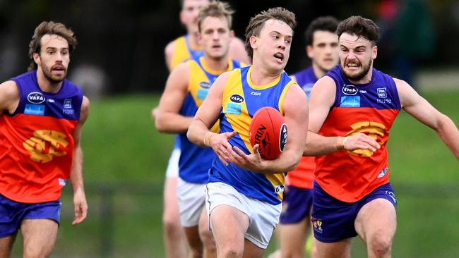 VAFA: Action from the clash between Fitzroy and Beaumaris. Picture: Josh Chadwick