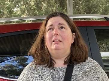 Erin Patterson, the homeowner of where the fatal lunch took place, arrived at her Leongatha property on Monday afternoon. Three people have died from eating mushrooms Picture: Brooke , Grebert-Craig.