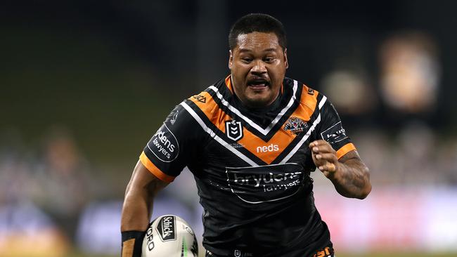Joey Leilua finished his NRL career with the Wests Tigers. Picture: AAP Image / Brendon Thorne