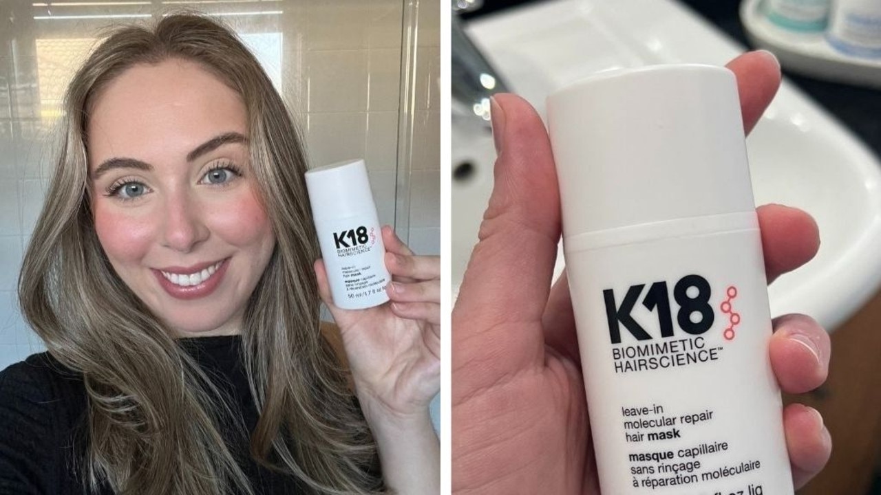 We try the K18 Hair range. Picture: Supplied/Marina Tatas