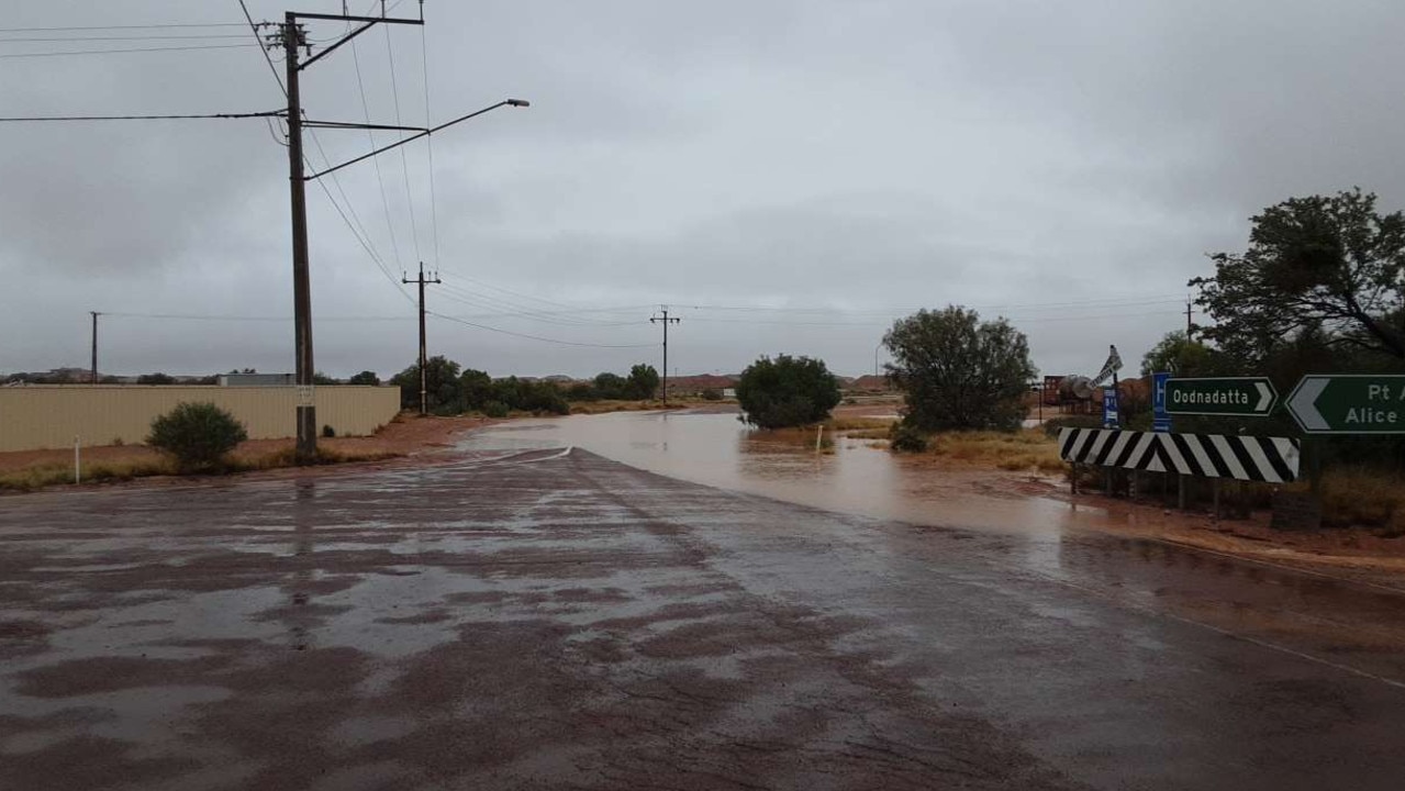 Flooding in Coober Pedy on Sunday, December 10.