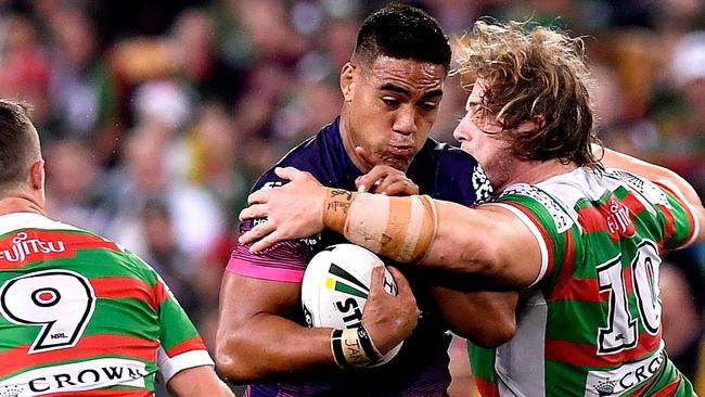 Joe Ofahengaue on the charge. (Photo by Bradley Kanaris/Getty Images)