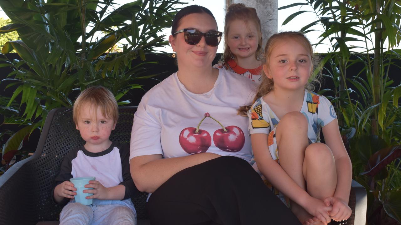 Frankie, Maddy, Violet and Poppy at the grand opening of The Station 4703 at Yeppoon.