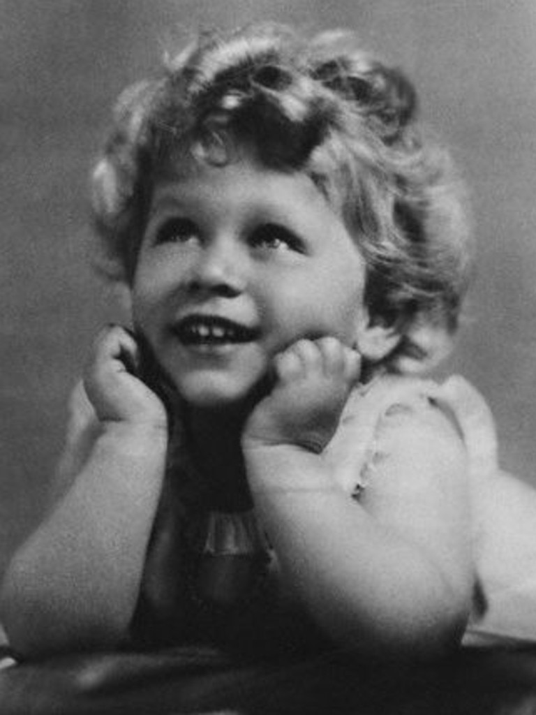 Princess Elizabeth as a toddler, taken at her London home by Marcus Adams, July 1928. Picture: Hulton-Deutsch Collection