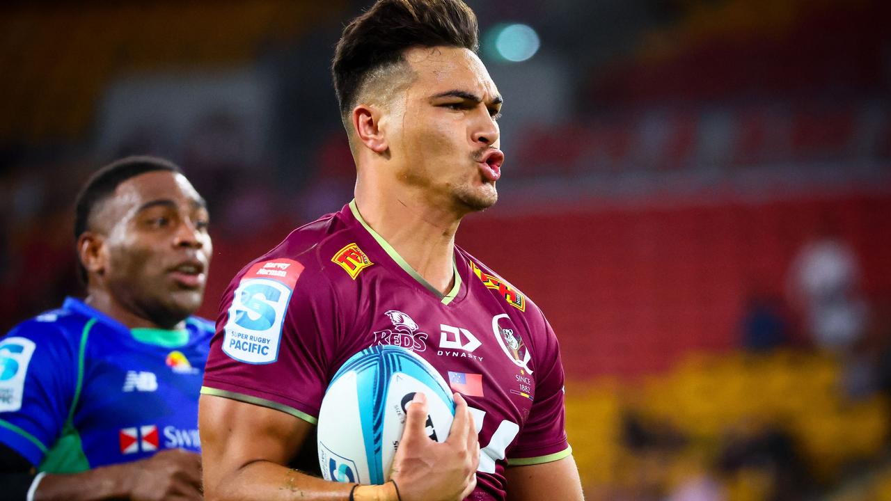 Jordan Petaia will remain in Brisbane with family after linking with the Queensland Reds until the end of 2024. Photo: AFP