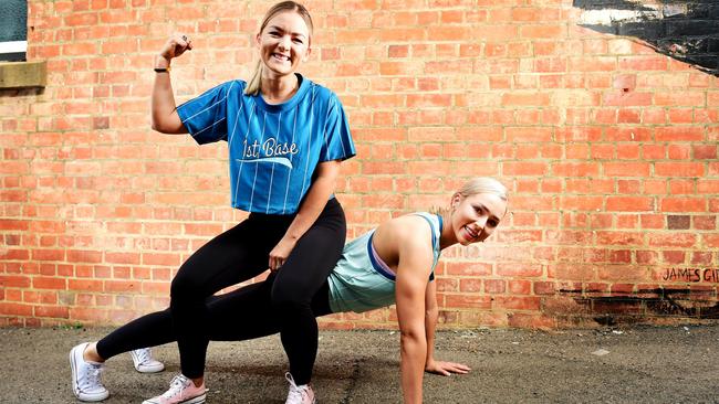 Holmes and Morgan have been building their Minoma Fitness brand since 2016, but living in different cities slowed their development. Picture: Alix Sweeney