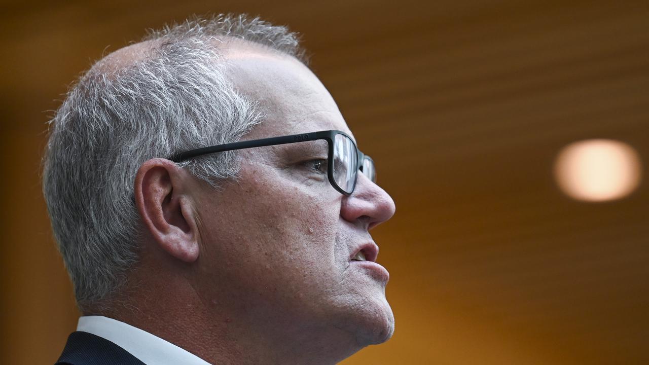 Scott Morrison was formally condemned on the floor of the house on Wednesday. Picture: NCA NewsWire / Martin Ollman