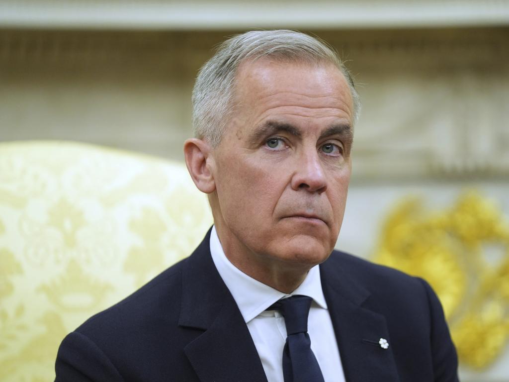 Canadian Prime Minister Mark Carney listens to questions during a meeting with President Donald Trump in the Oval Office of the White House. Picture: AP Photo/Evan Vucci