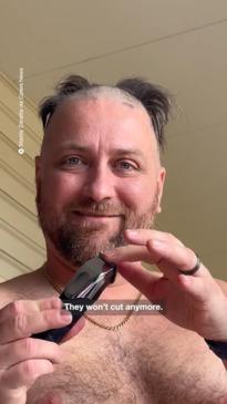 Gold Coast man has hilarious mishap trying to shave his head