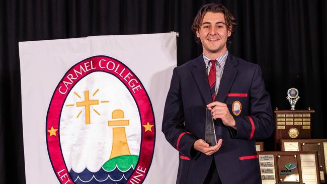 Carmel College student Carlin Carruth was presented with the Carmel Award. Photo: supplied