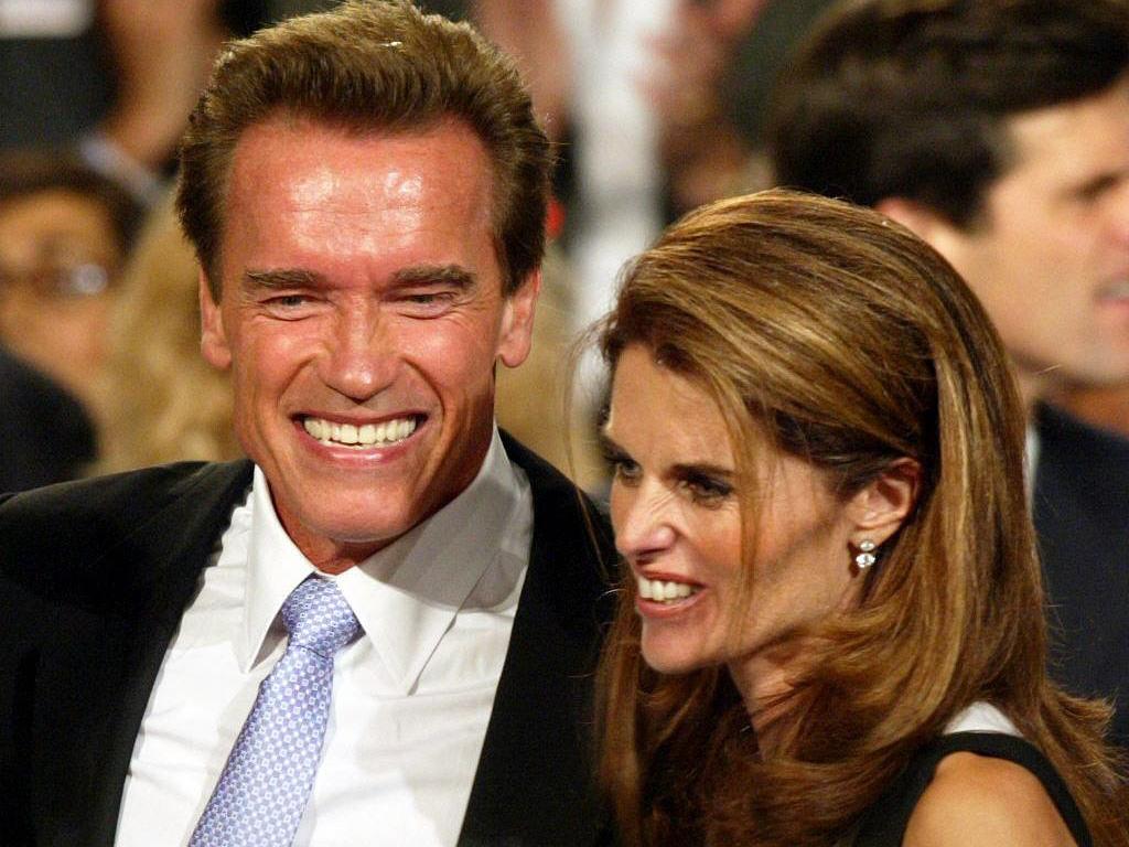 Arnold Schwarzenegger and ex-wife Maria Shriver attended the wedding. Picture: Supplied