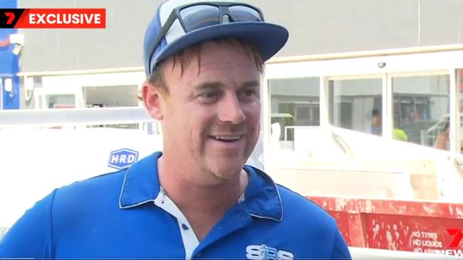 Hero tradie, Matt Slade helped rescue two pet dogs from a burning house.