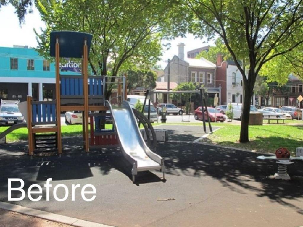 Cambridge St Reserve playground before the Yarra revamp.