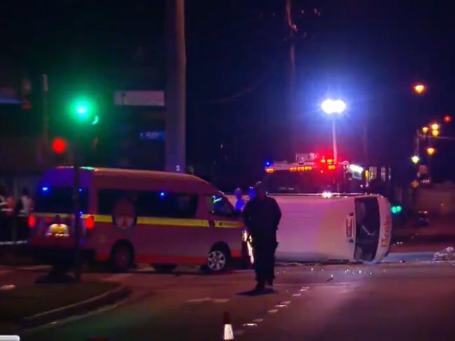 Pictured: Edgeworth crash. Tamika Wever, Police will examine their own role in a crash which left a young mum fighting for life and 10 others in hospital after a teenager slammed into a maxi taxi near Newcastle. Picture: 9News