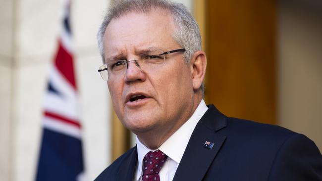 Prime Minister Scott Morrison has reiterated the suppression approach. Picture: Martin Ollman