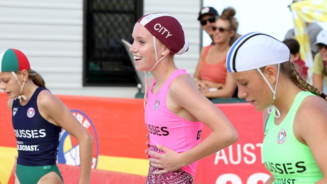 U13 sprint winner Isabella Evans from Wollongong City after her Aussie title win.