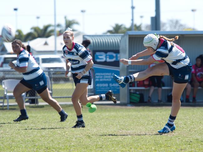 Emily Bella in the Carltons and Brothers clash in the RLMD womens semi finals, August 22, 2021. Picture: Marty Strecker