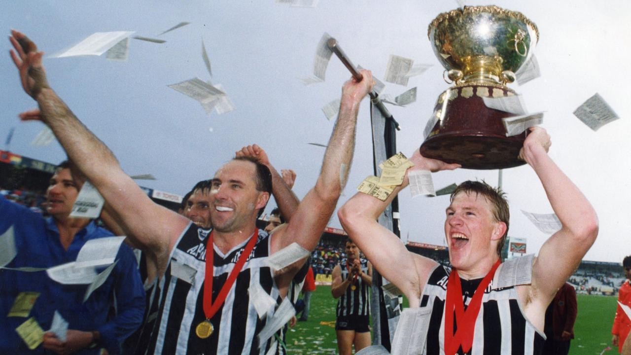 Port Adelaide’s SANFL triumph was the only time Buckley lifted a premiership trophy while wearing black and white.