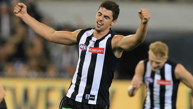 Scott Pendlebury took out Collingwood’s Copeland Trophy. Picture: Wayne Ludbey