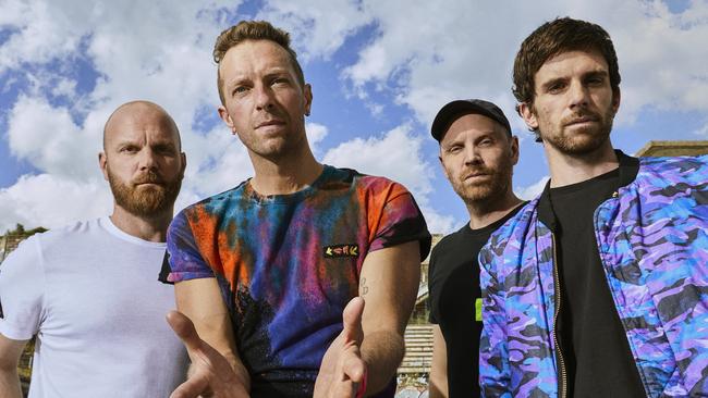 Coldplay are on a mission to spread good vibes with their world tour. Picture: James Marcus Haney