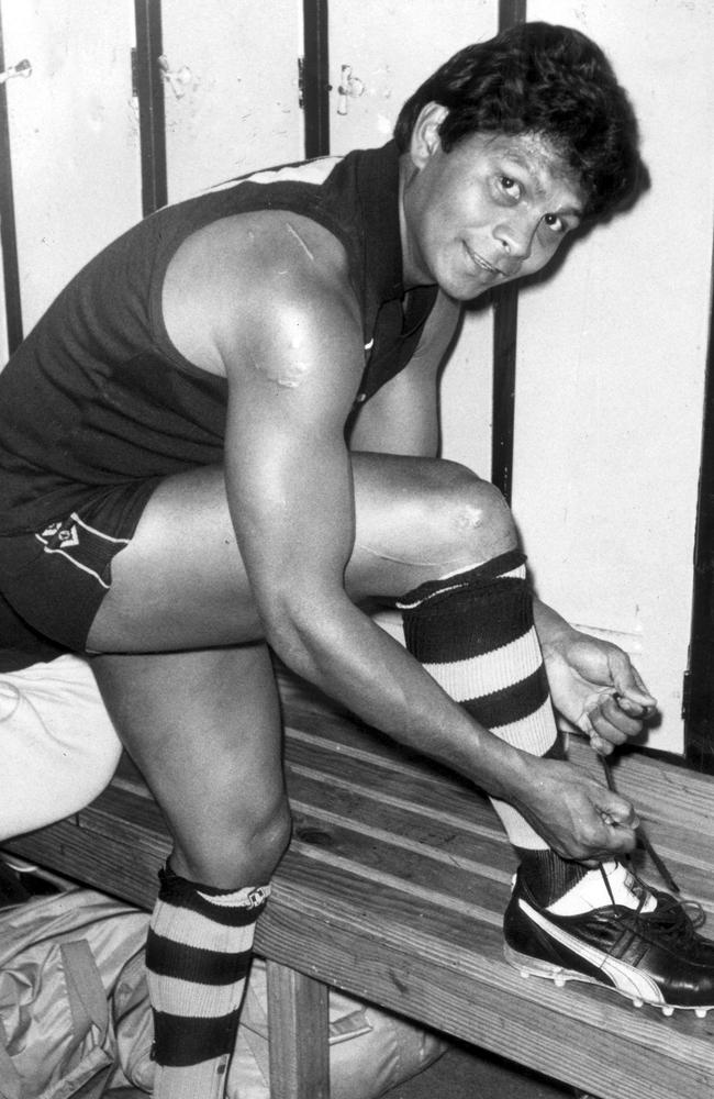 Richmond champion Maurice Rioli in 1984. Picture: HWT Archive