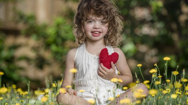 Arielle was the face of the Good Friday Appeal after her successful heart surgery as a baby. Picture: Jason Edwards