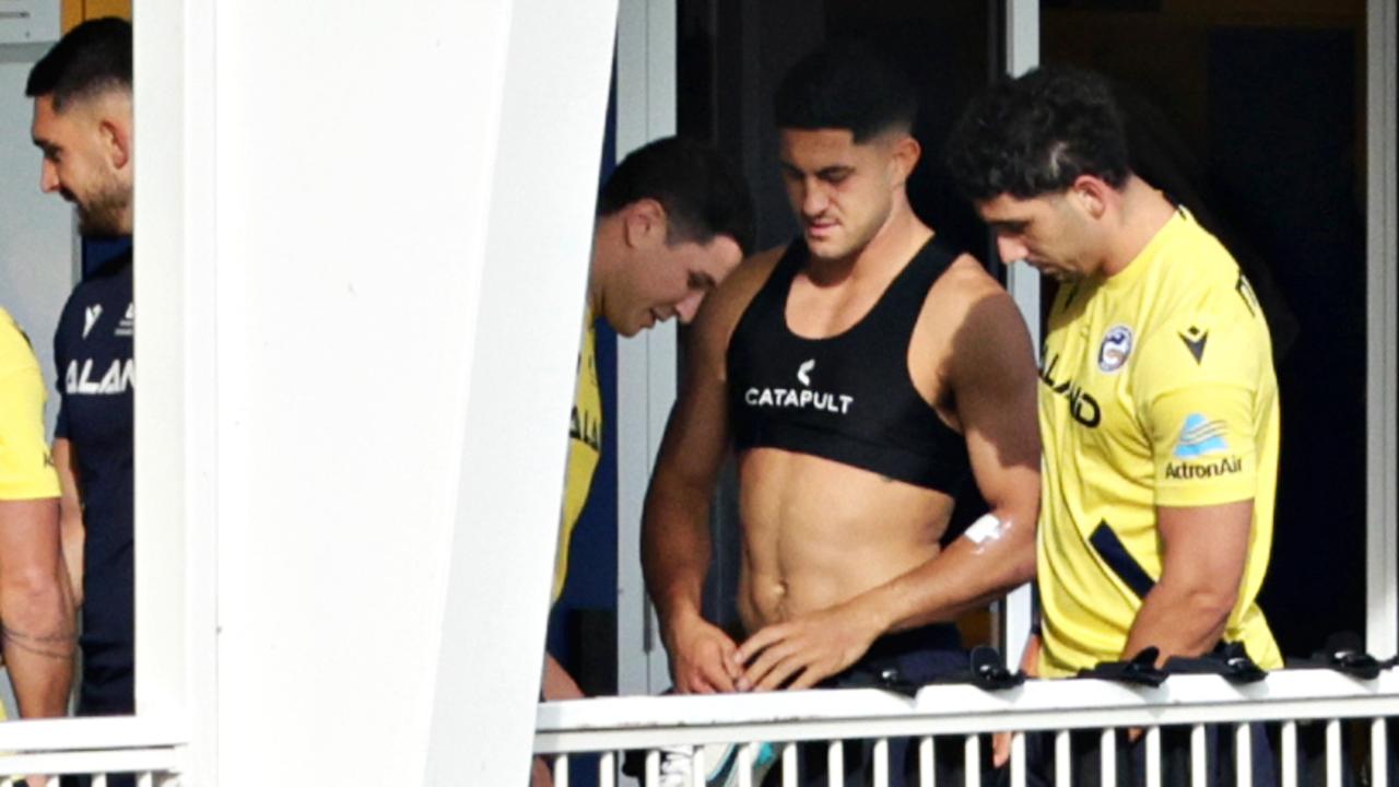 DAILY TELEGRAPH JUNE 4, 2023. Parramatta Eels player Dylan Brown at training at Eeels HQ in Kellyville. Dylan Brown who has been charged with sexual touching on a night out in Double Bay. Picture: Adam Yip