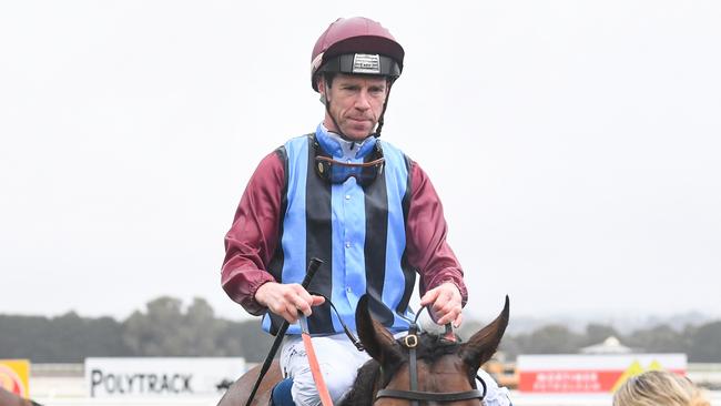 John Allen rides Muktamil at Ballarat on Thursday and is the jockey to follow at the meeting. Picture: Pat Scala/Racing Photos via Getty Images