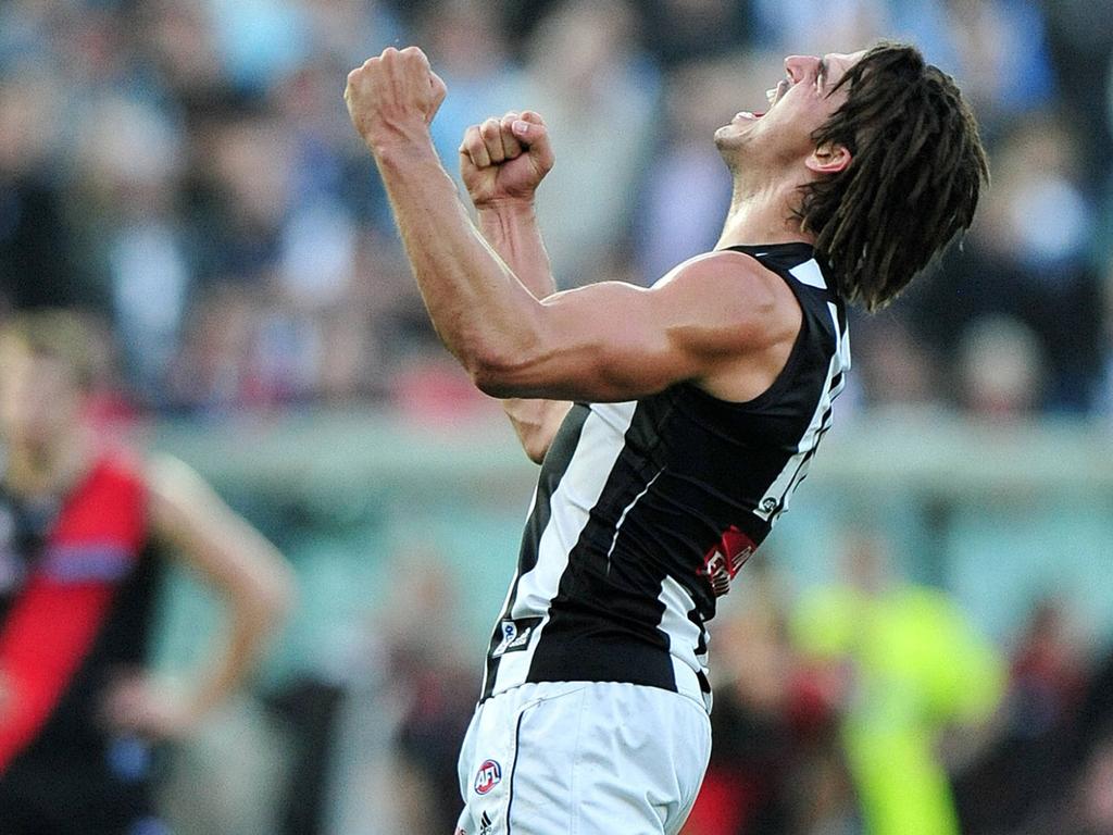 2011 - Scott Pendlebury kicked a goal after the siren to seal a 30-point victory and secure himself the Anzac Medal for best afield.