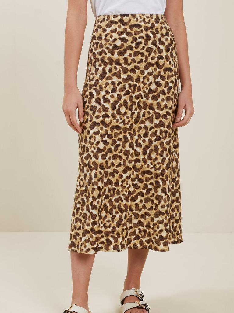 Seed Heritage Leopard Slip Skirt