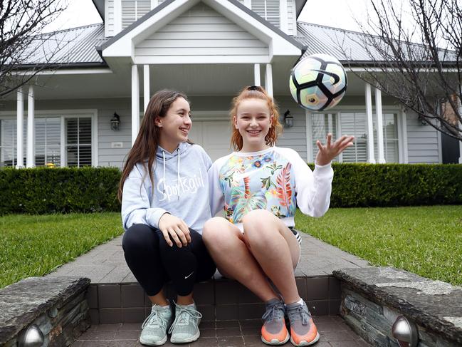 Elise Concha (left) and Lucinda Crompton are excited that weekend sport will soon return. Picture: Sam Ruttyn