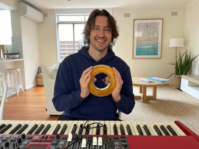 Singer-songwriter Dean Lewis in his new Mosman townhouse.