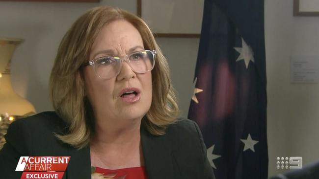 Perdikaris threatened to go to A Current Affair during the blue with parking officers. Pictured is well-known former host Tracy Grimshaw during an interview with Prime Minister Scott Morrison.