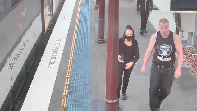 Homicide detectives today released a CCTV image of a man and woman they believe have information regarding Peter McCarthy’s final movements. Picture: NSW Police