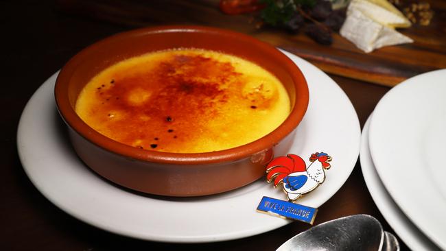 Bistro Papillon’s creme brulee. Picture: Jenifer Jagielski