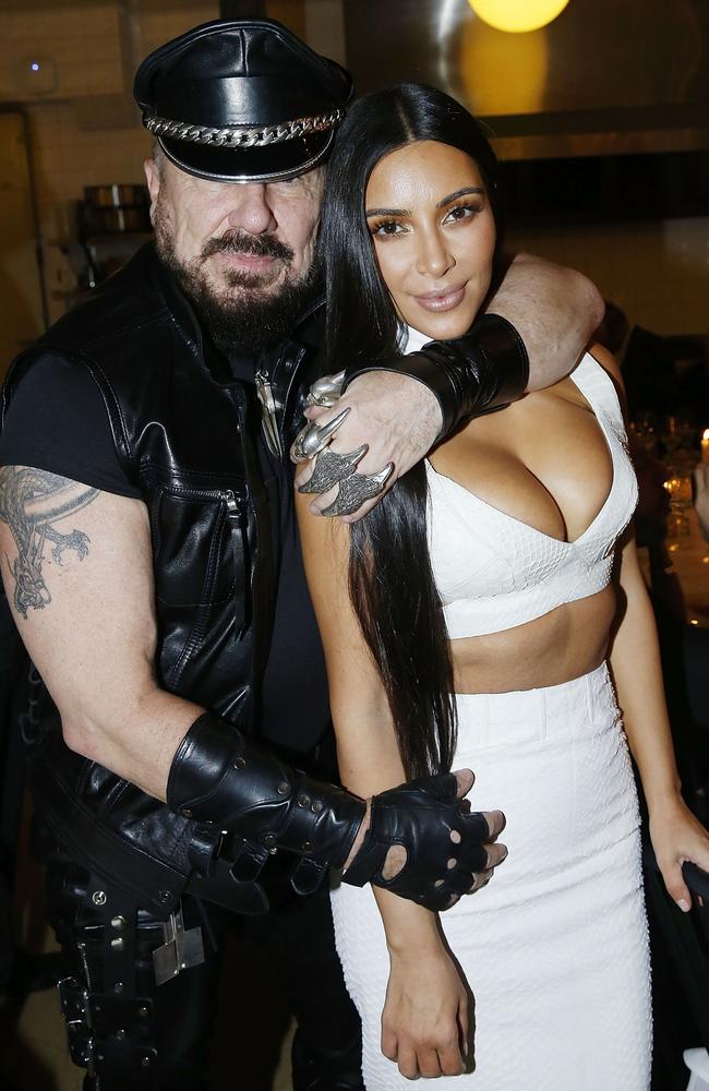 American architecht Peter Marino and Kim Kardashian attend the private Dinner hosted by Surface Magazine And Azzedine Alaia as part of Paris Fashion Week Spring/Summer 2017. Picture: Getty