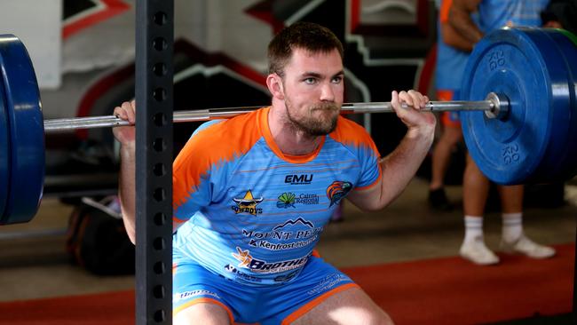 Northern Pride's first day of preseason training at Your Fitness gym on Gatton Street. Tom Hancock. PICTURE: STEWART MCLEAN