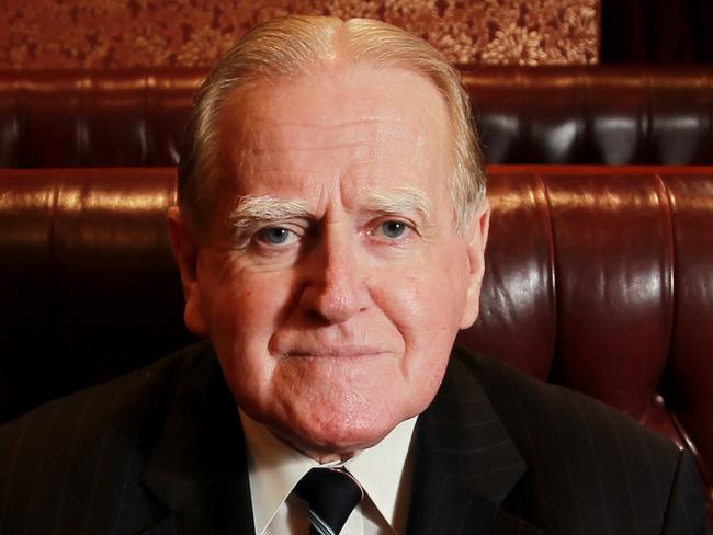 Reverend Fred Nile, Christian Democrats leader and MLC, in the Legislative Assembly Upper House chambers of NSW Parliament House in Sydney.