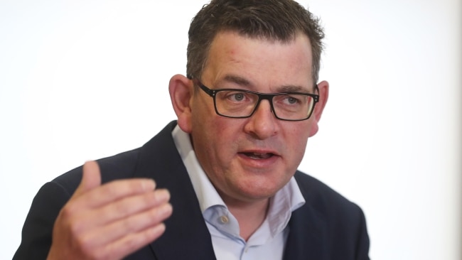 Premier Daniel Andrews is facing calls to resign in the wake of a damning report which found a “catalogue” of unethical and inappropriate behaviour inside the Victorian Labor Party. Picture: David Crosling